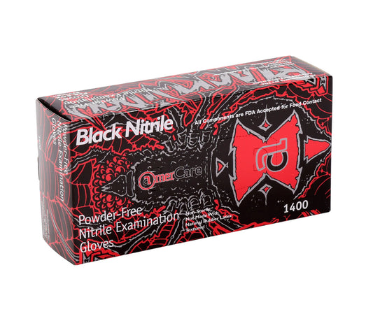 Black Widow 5.0 Grams Powder-Free Disposable Nitrile Exam Gloves
